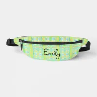 Plaid Pattern Tartan Check Green Blue Yellow Fanny Pack