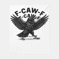 F-Caw-F Bird Lover’s Humorous Pun Stickers Essenti Fleece Blanket