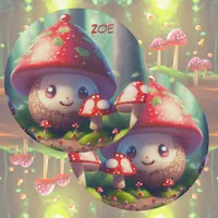 Cute toadstools in the forest - good luck  eraser