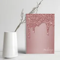 Girly Rose Gold Sparkle Glitter Drips