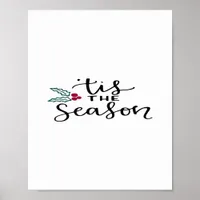 Tis The Season Retro Classic Design Poster