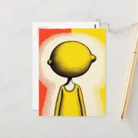 Person with a Lemon for a Head Postcard