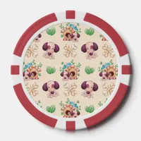 Adorable Dog Pattern  Poker Chips