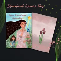  International Women's Day with a little girl Card