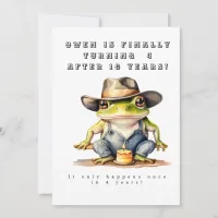 Cowboyfrog leap year birthday Invitation