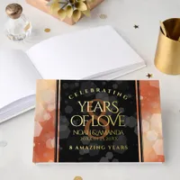 Elegant 8th Bronze Wedding Anniversary Foil Guest Book