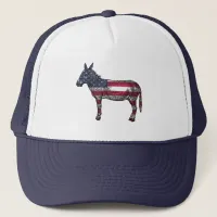 Democrat Donkey American Flag Baseball Cap