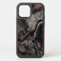 Black and Brown Abstract Modern Fluid Art  OtterBox Symmetry iPhone 12 Pro Case