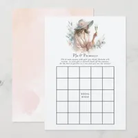 Elegant PJs & Prosecco Bridal Shower Bingo Game Invitation