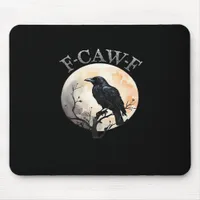 F Caw F Funny Bird Moon Minimal Clean Style Mouse Pad