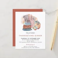 Budget Cozy Home Thanksgiving Dinner Invitation