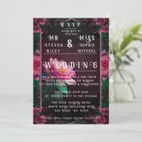 Floral Lotus Wedding Suite | Starry Night Romance Invitation