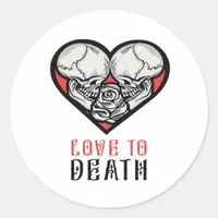 Aesthetic Valentines Till Death Do Us Part Classic Round Sticker