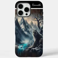 Snow Leopard's Mountain View iPhone 16 Pro Max Case