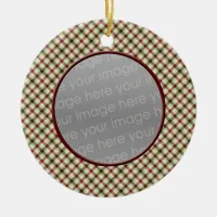 plaid fun photo Ornaments