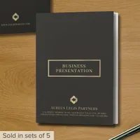 Luxury Presentation Folder with Gold Logo