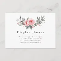 Pastel Pink and Grey Bridal Shower Display Shower Enclosure Card