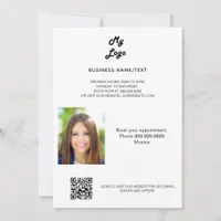 Business photo qr code beauty spa makup hair card