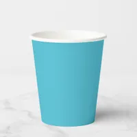 Aqua coastal beach wedding paper cups