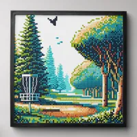 Disc Golf Pixel Art  Peel And Stick Photo Tile