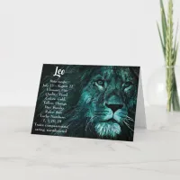 Horoscope Sign Leo Happy Birthday Card