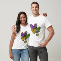 Mardi Gras Hearts T-Shirt