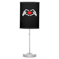 Skeleton Heart And Hands Meme Table Lamp
