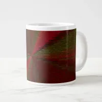 Circular Gradient Patchwork Red to Green Large Coffee Mug