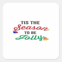 Tis The Season To Be Careful Classic Stickers