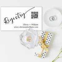 Modern QR Code Wedding Registry Card