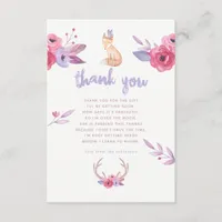 Cute Watercolor Boho Tribal Baby Shower Thank You Card
