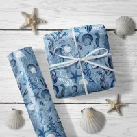 Beach Coastal Ocean Blue Sea Life Wrapping Paper