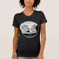 Faux Wisconsin State Quarter Cow Cheese Corn Farm T-Shirt