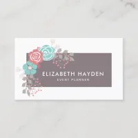 elegant vintage Floral business card