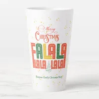 Family Christmas Karaoke Church Carols Service  Latte Mug