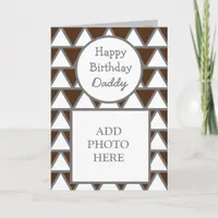 Modern Abstract Photo Card Happy Birthday Daddy