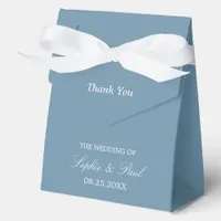 Dusty Blue Wedding Thank You Favor Box