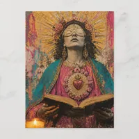 Mary Magdalene gorgeous in a sleep mask Postcard