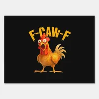 Crow Humor F-Caw-F Gothic Funny Retro Cool Sign