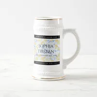 Elegant 18th Porcelain Wedding Anniversary Beer Stein