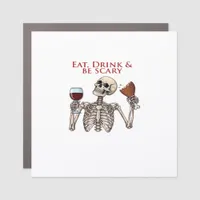 Eat Drink And Be Scary Minimal Clean Car Magnet