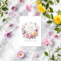 Baby in Bloom Elegant Floral Thank You Card