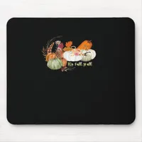 It’s Fall Y’all Autumn Halloween Design Fitted Mouse Pad