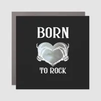 Skeleton Hands Grey Heart Graphic For  Classic Car Magnet