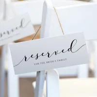 Modern Wedding Reserved Card Sign Calligraphy