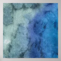 Abstract Blues Poster