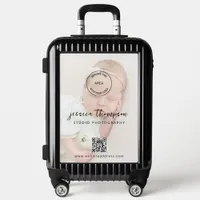 Photo Overlay Name Studio Photography Logo QR Luggage