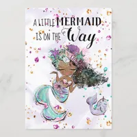 ~ Mermaid Sea Unicorn Baby Girl Shower Invitation