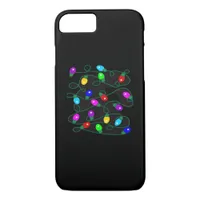 Christmas Lights -Let's Get Lit Lights- Merry & Br iPhone 8/7 Case