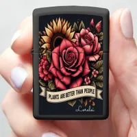 Plants Are Better Than People Lover’s Statement Zippo Lighter